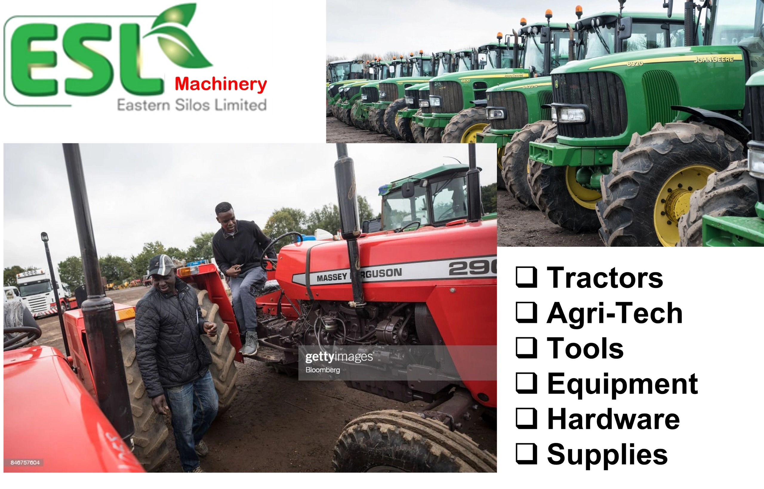 ESL Machinery — Tractors, Agri-Tech, Tools, Equipment, Hardware, Supplies